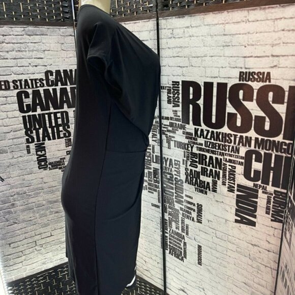 Forever L Black Knotted Front Cap Sleeve Dress - Picture 3 of 6